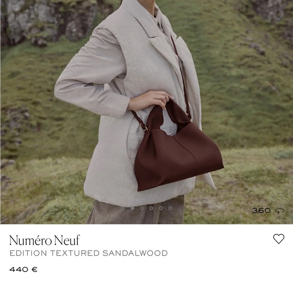 Polene Numéro Neuf Textured Brown Shoulder Bag - Picture 5 of 8